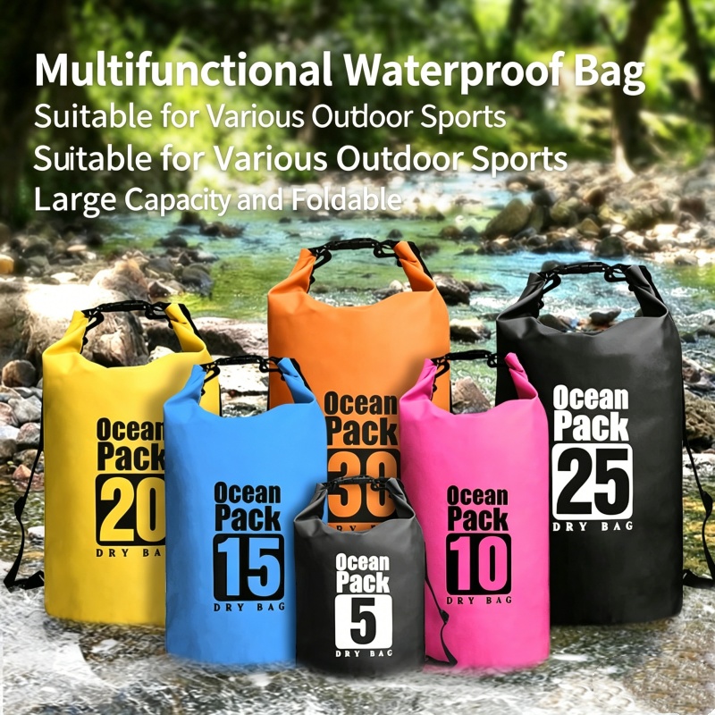 Fishing Boat Oar - Bolsa Impermeável para Natação 5L/10L/20L/30L, Bolsa