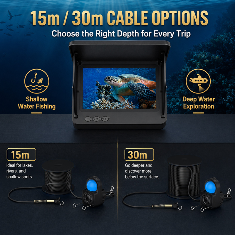 Câmera Subaquática para Locali - Fishing Boat Depth Finder avaliação e preço