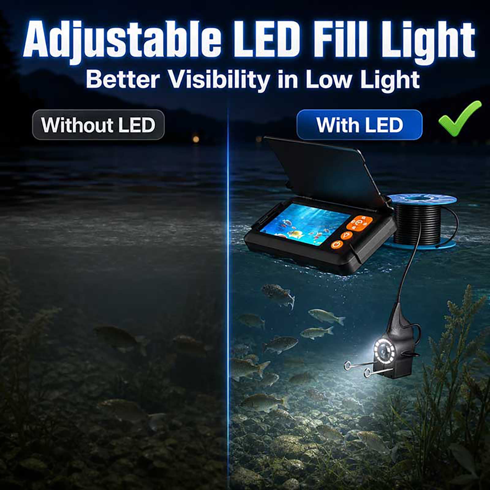 Câmara Subaquática HD 1080P pa - Fishing Boat Depth Finder avaliação e preço