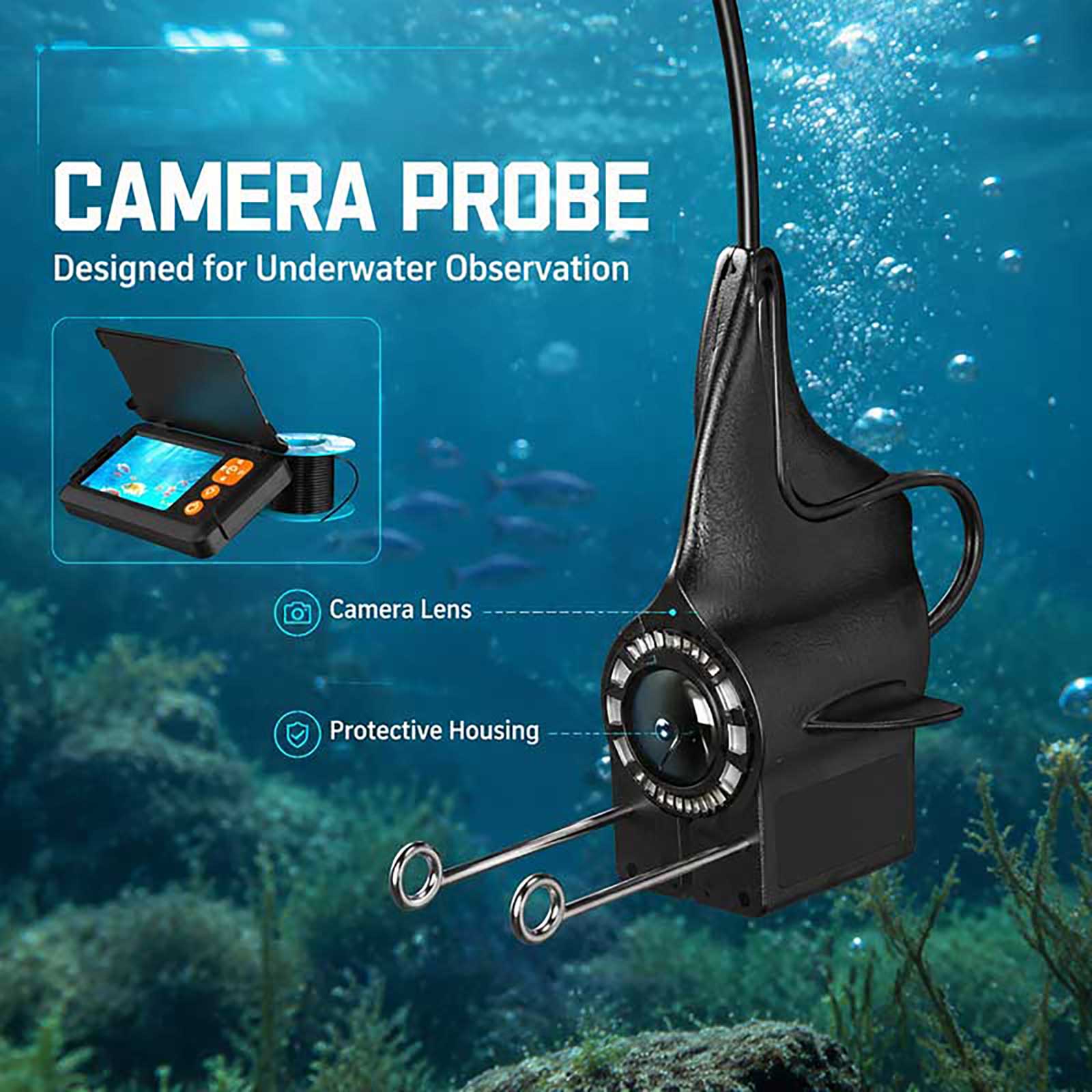 Câmara Subaquática HD 1080P pa - Fishing Boat Depth Finder avaliação e preço