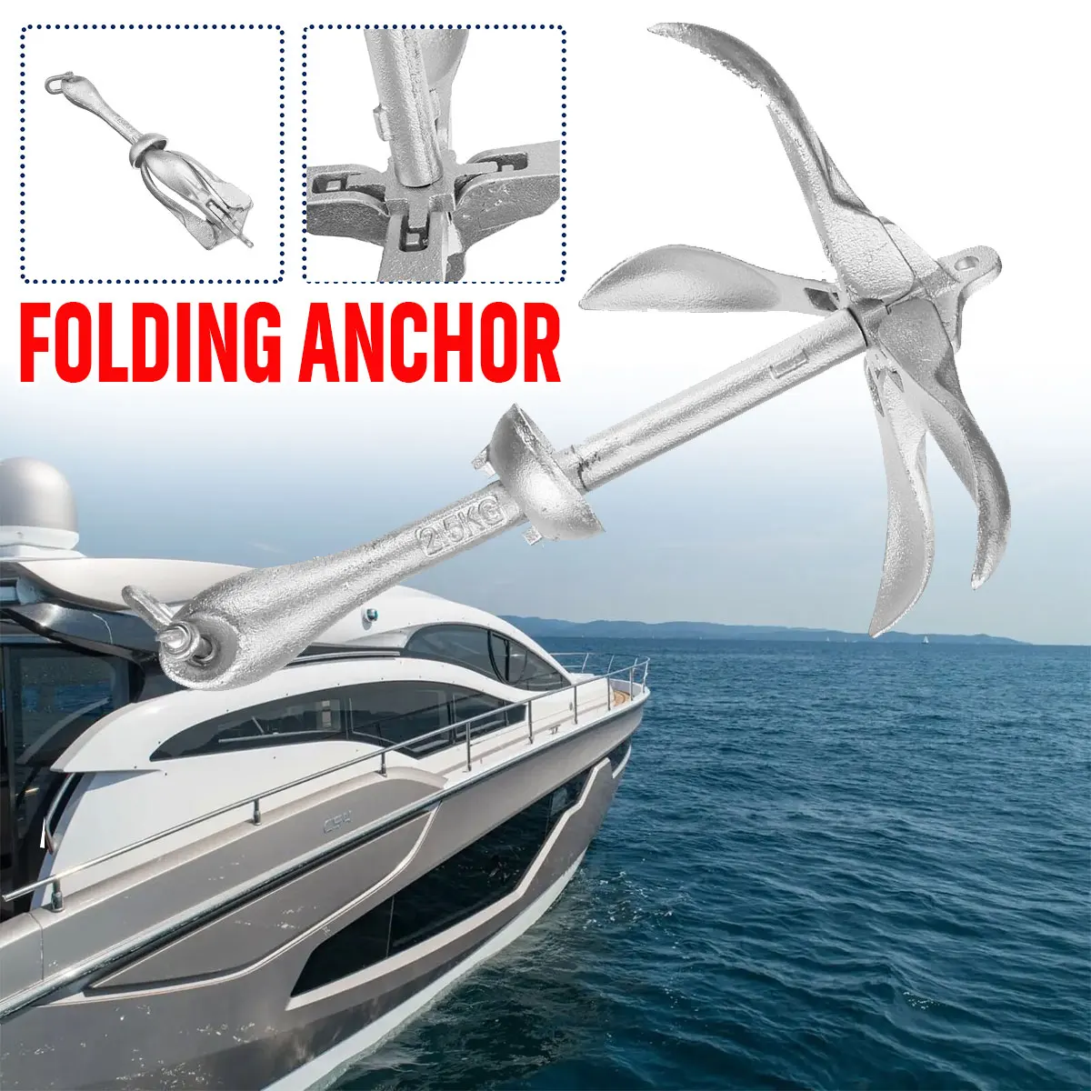 2.5kg/3.2kg para iate marinho  - Fishing Boat Anchor avaliação e preço