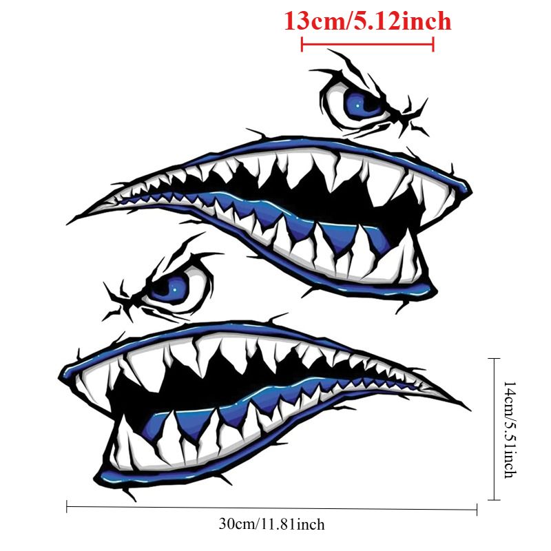 2 pçs dentes de tubarão boca b - Fishing Boat Paddle avaliação e preço